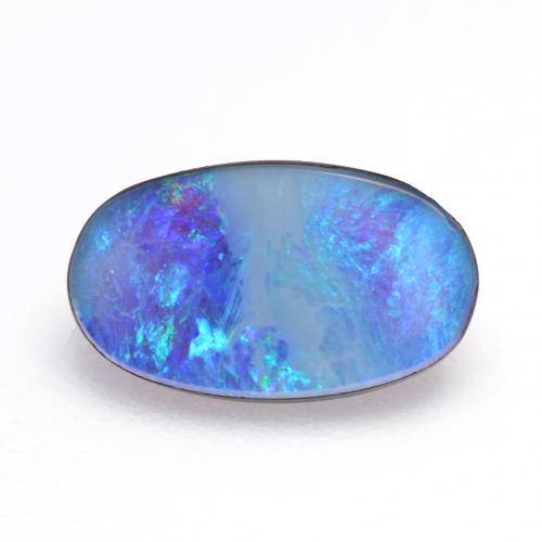 Multicolor Opal Doublet Gem - 0.8ct Oval Cabochon (ID: 545110)