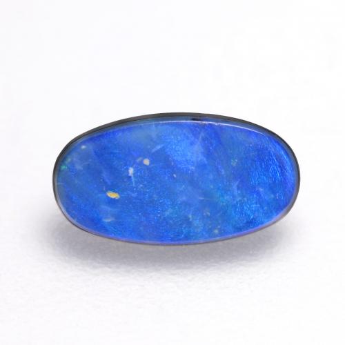 Multicolor Opal Doublet Gem - 0.3ct Oval Cabochon (ID: 545116)