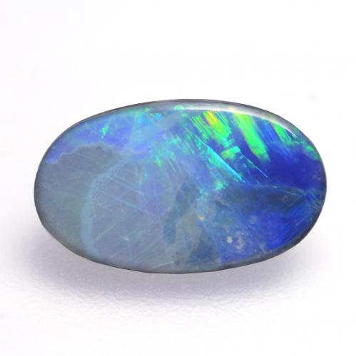 Multicolor Opal Doublet Gem - 0.7ct Oval Cabochon (ID: 545119)