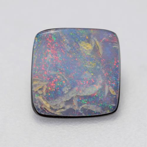 Multicolor Opal Doublet Gem - 0.4ct Square Cabochon (ID: 545242)