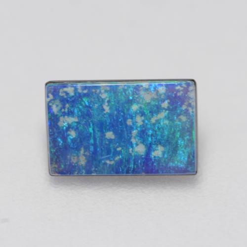 Mehrfarbig Opal-Dublette Edelstein - 0.4ct Baguette Cabochon (ID: 545244)