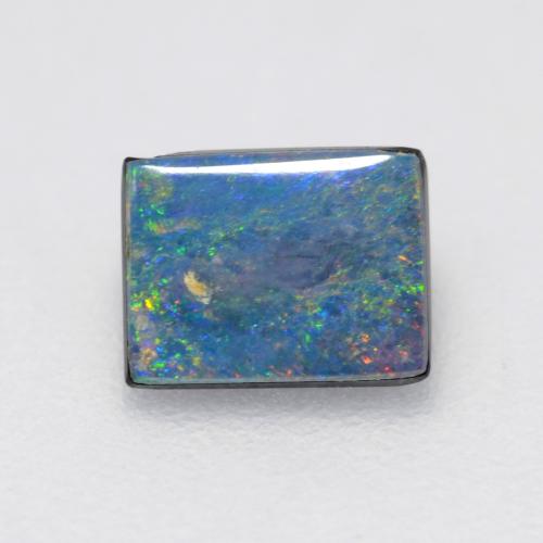 Multicolor Opal Doublet Gem - 0.3ct Baguette Cabochon (ID: 545245)