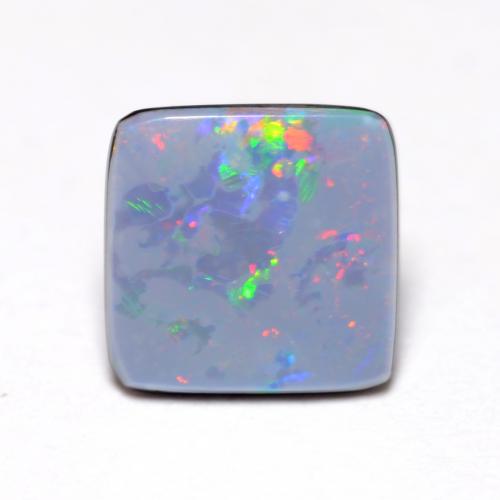 Mehrfarbig Opal-Dublette Edelstein - 0.5ct Quadrat Cabochon (ID: 545285)