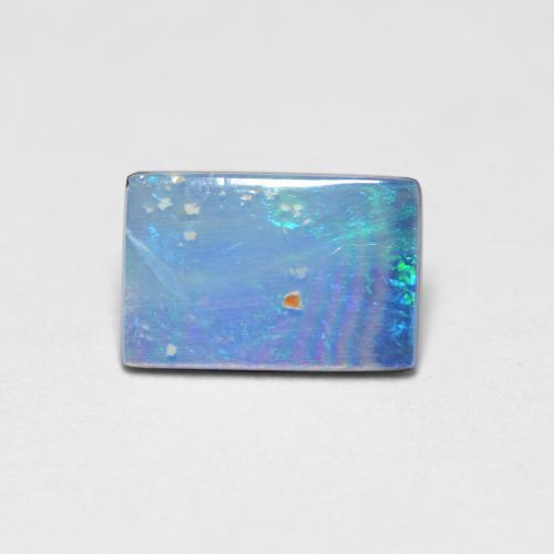 Mehrfarbig Opal-Dublette Edelstein - 0.4ct Baguette Cabochon (ID: 545289)