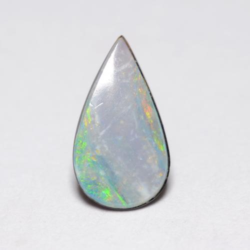 Multicolor Doblete de Ópalo Gema - 0.5ct Cabujón Pera (ID: 545291)