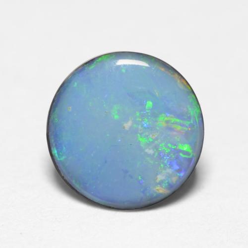 Multicolor Opal Doublet Gem - 0.4ct Round Cabochon (ID: 545555)