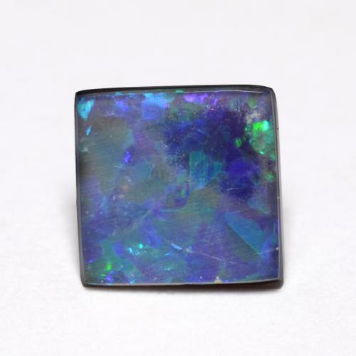Multicolor Opal Doublet Gem - 0.4ct Square Cabochon (ID: 545561)