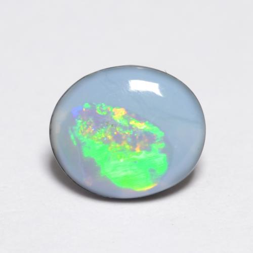 Multicolor Opal Doublet Gem - 0.4ct Oval Cabochon (ID: 545904)
