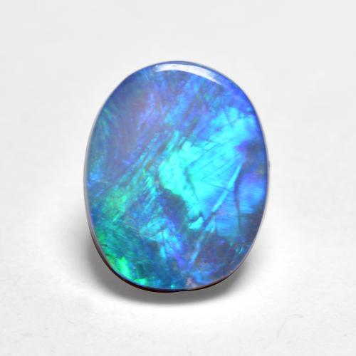 Multicolor Opal Doublet Gem - 1ct Oval Cabochon (ID: 562795)