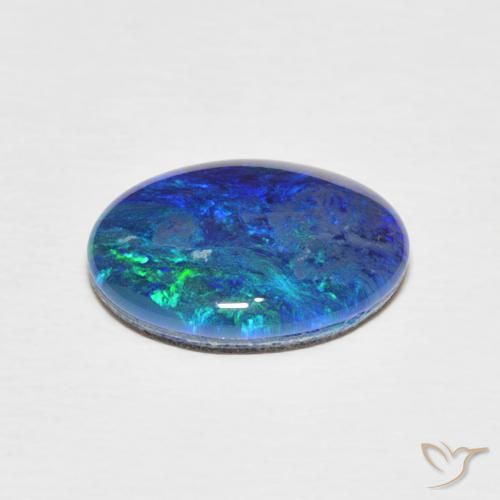 Opal Doublet Gemstone in 12 x 10 mm (calibrated) Size for Sale, Opal Doublet Stone in Multicolor Color
