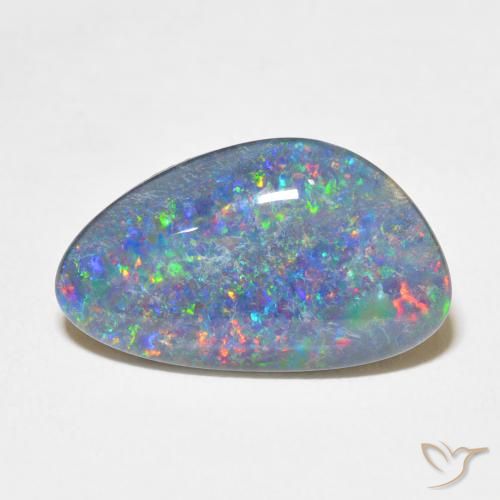 6.40 ct Multicolor Opal Doublet Gemstone, Opal Doublet Gem in Fancy Cabochon Shape for Sale.
