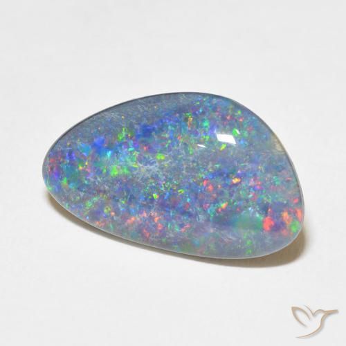 6.40 ct Multicolor Opal Doublet Stone, Natural Opal Doublet in Fancy Cabochon Shape for Sale