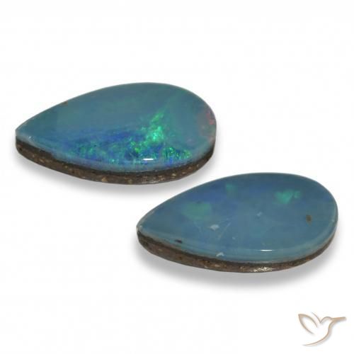 Opal Doublet Gemstones in 8 x 5 mm (calibrated) Size for Sale, Opal Doublet Stones in Multicolor Color
