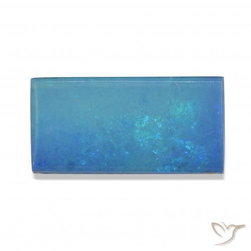 3.82ct Multicolor Blue Opal Doublet, Baguette, Opaque