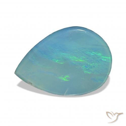 1.62ct Multicolor Blue Opal Doublet, Pear Shape, Opaque