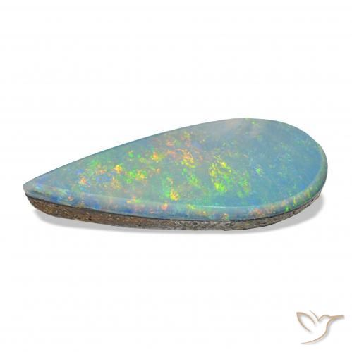 Opal Doublet Gemstone in 18.2 x 8.3 mm Size for Sale, Opal Doublet Stone in Multicolor Color
