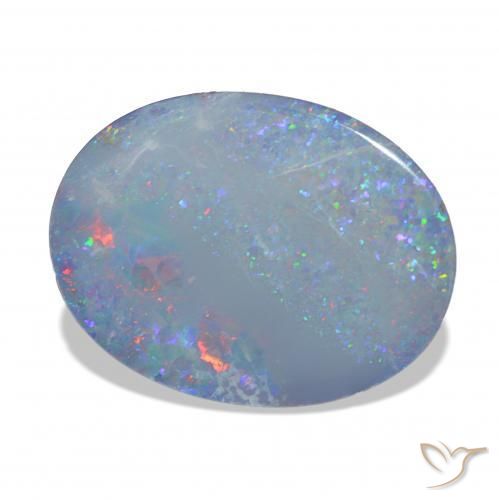 8.15 ct Multicolor Opal Doublet Stone, Natural Opal Doublet in Oval Cabochon Shape for Sale