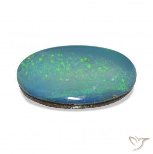 Opal Doublet Gemstone in 14 x 10 mm (calibrated) Size for Sale, Opal Doublet Stone in Multicolor Color