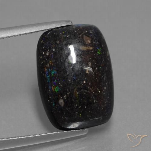6,86ct Cabochon a cuscino multicolore Opali in Matrice Honduras, Dimension 14,9 x 10,8mm, Natural non trattati Gemstone, Opaque Clarity, 1 piece Opali in Matrice in Multicolore Color, Mohs Hardness of 5,5 - 6,5, Photo A