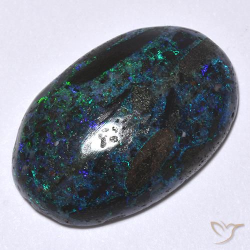 Opale ovale de 17,32 ct en matrice, 25,4 x 16,8 mm du Honduras, Photo A