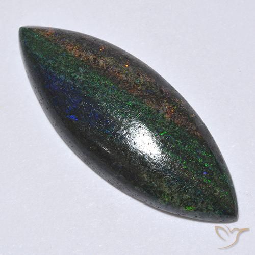 Opale marquise de 11,87 ct en matrice, 32,4 x 12,7 mm du Honduras, Photo A