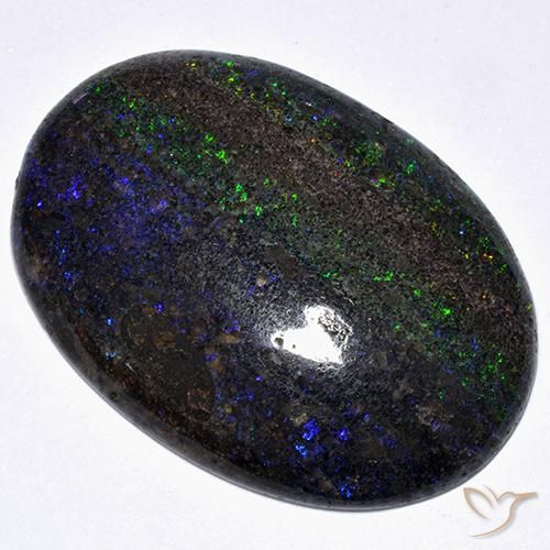 Opale ovale de 24,47 ct en matrice, 31,6 x 22,5 mm du Honduras, Photo A