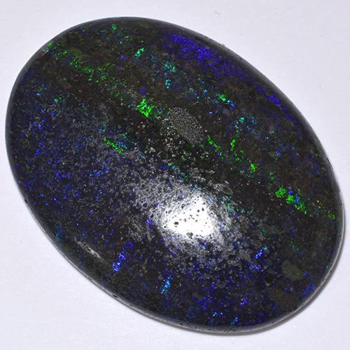Multicolor Opal in Matrix Gem - 43ct Oval Cabochon (ID: 513289)