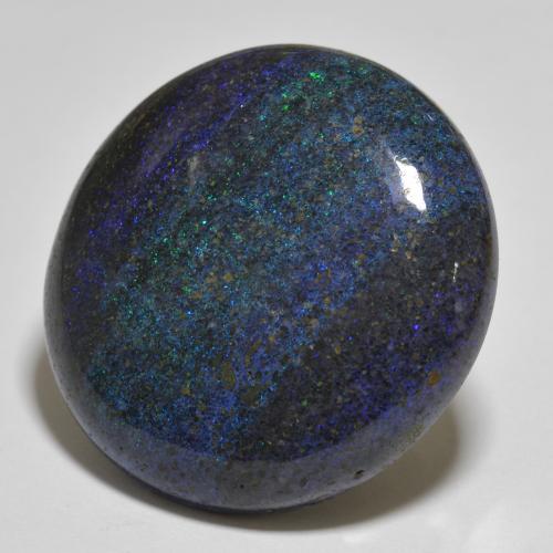 Multicolor Opal in Matrix Gem - 34.5ct Round Cabochon (ID: 577852)