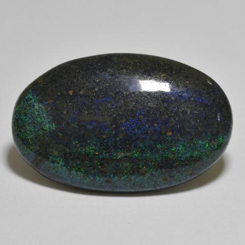 Opale en Matrice Ovale en damier des États-Unis 18,88 ct, dimension 28,9 x 18,4mm, pureté Opaque , pierre gemme naturelle Non traité, 1 pièce Opale en Matrice de couleur Multicolore, dureté Mohs de 5.5 à 6.5, Photo A