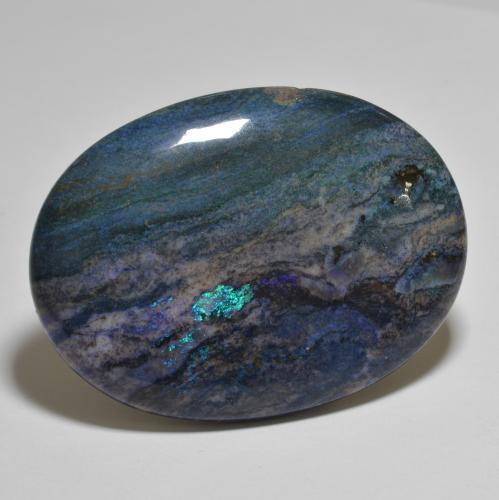 Multicolor Opal in Matrix Gem - 56.1ct Oval Cabochon (ID: 577860)