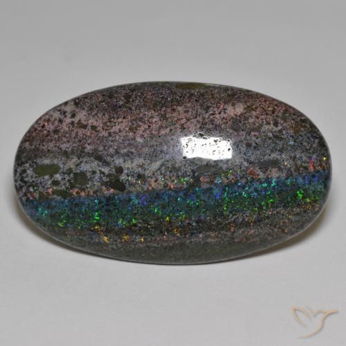 Opale ovale de 47,65 ct en matrice, 41,9 x 24 mm du Honduras, Photo A