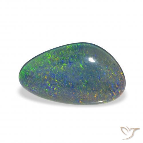 3.23 ct Multicolor Opal Triplet Stone, Natural Opal Triplet in Fancy Cabochon Shape for Sale
