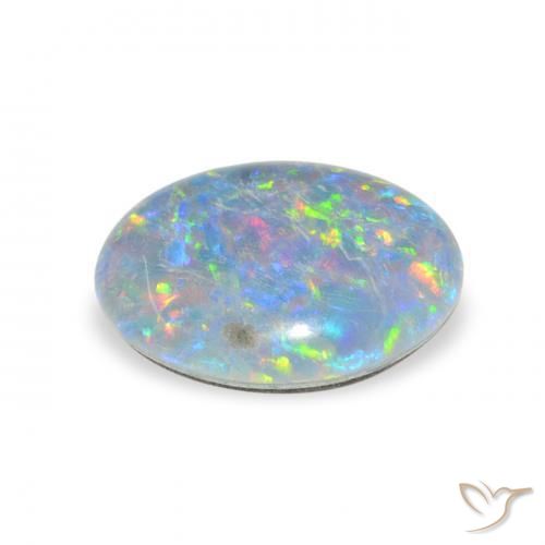 Opal Triplet Gemstone in 11 x 9 mm (calibrated) Size for Sale, Opal Triplet Stone in Multicolor Color