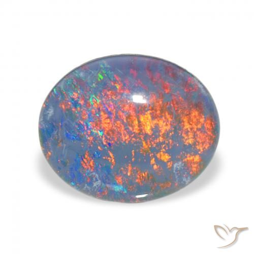 3.01ct Natural Multicolor Opal Triplet, Oval, Opaque