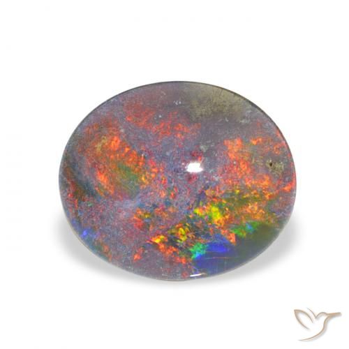 2.41ct Natural Multicolor Opal Triplet, Oval, Opaque