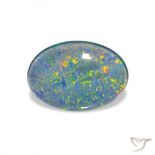 3.54ct Multicolor Opal Triplet, Oval, Opaque