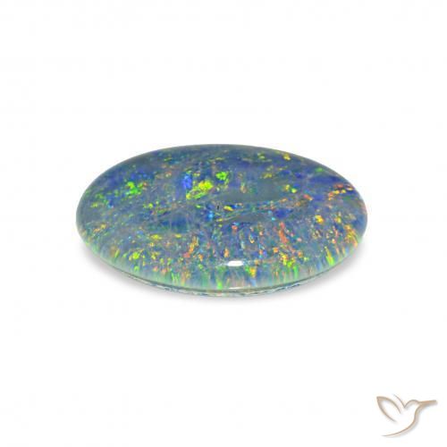 Opal Triplet Gemstone in 14 x 10 mm (calibrated) Size for Sale, Opal Triplet Stone in Multicolor Color