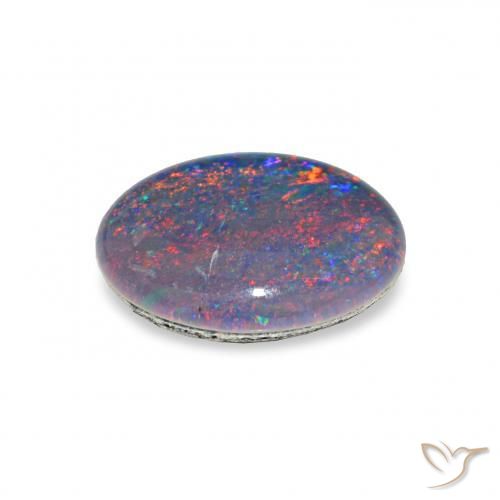 Opal Triplet Gemstone in 11 x 9 mm (calibrated) Size for Sale, Opal Triplet Stone in Multicolor Color
