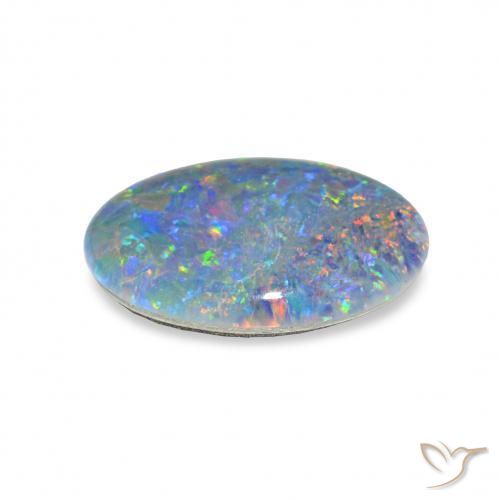 Opal Triplet Gemstone in 14 x 10 mm (calibrated) Size for Sale, Opal Triplet Stone in Multicolor Color