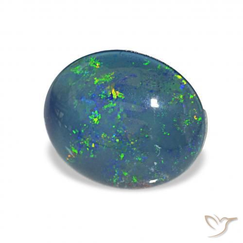 2.93 ct Multicolor Opal Triplet Stone, Natural Opal Triplet in Oval Cabochon Shape for Sale