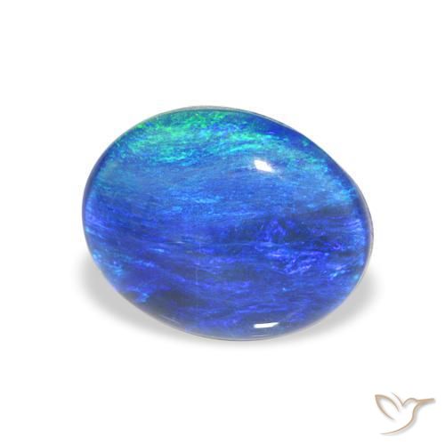 2.79 ct Multicolor Opal Triplet Stone, Natural Opal Triplet in Oval Cabochon Shape for Sale