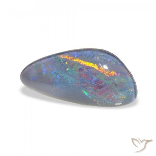 4.22 ct Multicolor Opal Triplet Stone, Natural Opal Triplet in Fancy Cabochon Shape for Sale