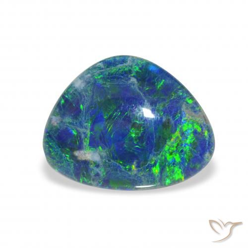 3.17 ct Multicolor Opal Triplet Gemstone, Opal Triplet Gem in Fancy Cabochon Shape for Sale.