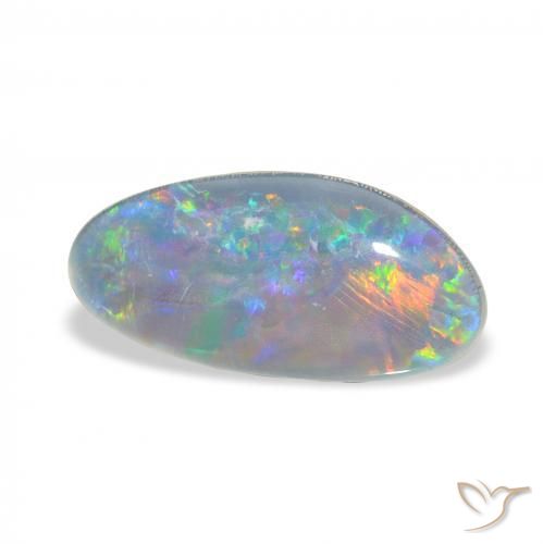3.48 ct Multicolor Opal Triplet Stone, Natural Opal Triplet in Fancy Cabochon Shape for Sale