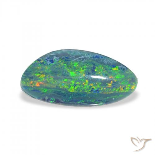 2.36 ct Multicolor Opal Triplet Gemstone, Opal Triplet Gem in Fancy Cabochon Shape for Sale.
