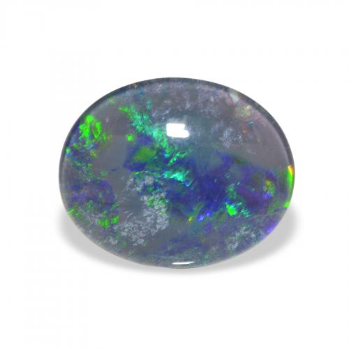 2.85 ct Multicolor Opal Triplet Gemstone, Opal Triplet Gem in Oval Cabochon Shape for Sale.