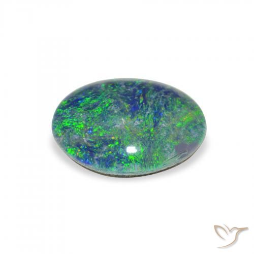 Opal Triplet Gemstone in 11 x 9 mm (calibrated) Size for Sale, Opal Triplet Stone in Multicolor Color
