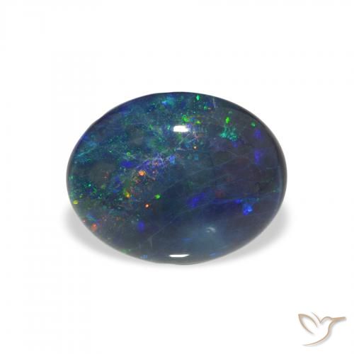 2.57ct Natural Multicolor Opal Triplet, Oval, Opaque