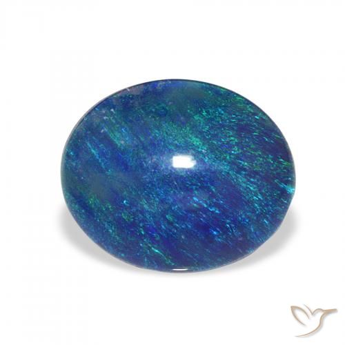 2.94 ct Multicolor Opal Triplet Gemstone, Opal Triplet Gem in Oval Cabochon Shape for Sale.