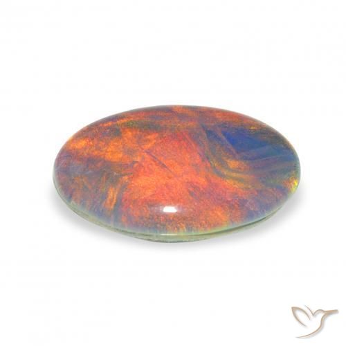Opal Triplet Gemstone in 14 x 10 mm (calibrated) Size for Sale, Opal Triplet Stone in Multicolor Color